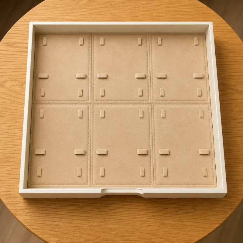 Custom jewellery safe design 12 with velvet-lined drawers
